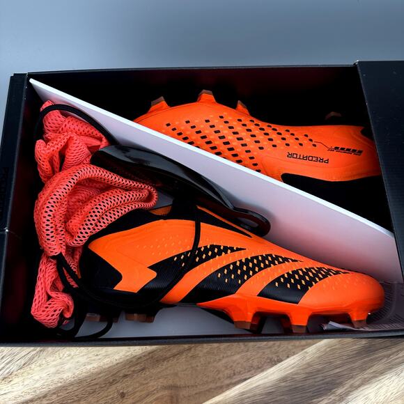 Adidas Predator Accuracy+ FG Men\'s Size 7 Orange Black Soccer Cleats GW4560 New main image 4